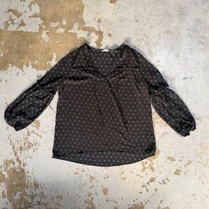 Caslon Black Blouse with White Pattern